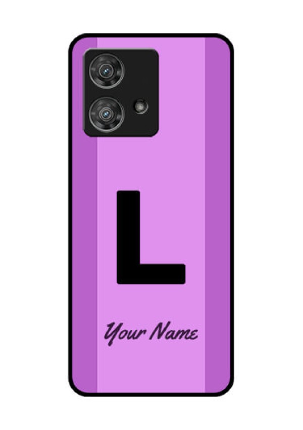 Motorola Edge 40 Neo Custom Glass Phone Case - Tricolor Custom Text Design