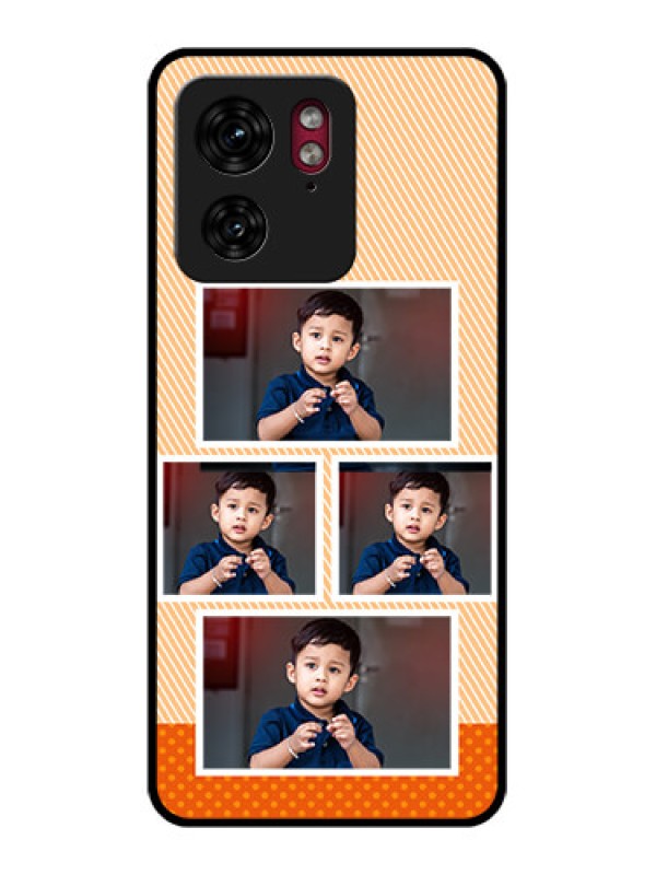 Custom Motorola Edge 40 Custom Glass Phone Case - Bulk Photos Upload Design