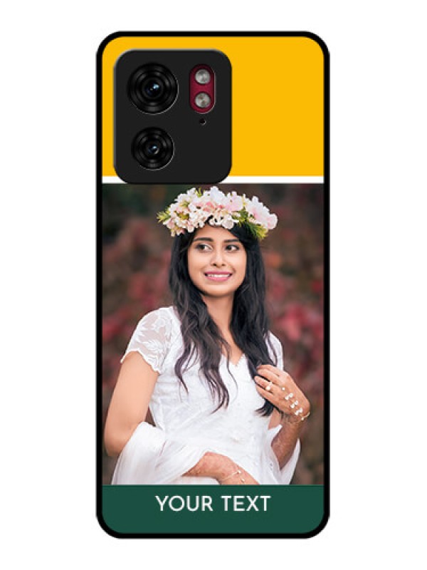 Custom Motorola Edge 40 Custom Glass Phone Case - Love You Design