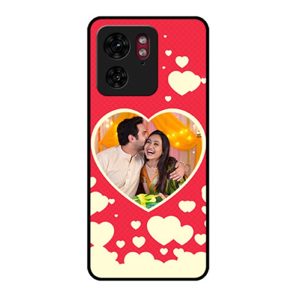 Motorola Edge 40 Custom Glass Phone Case - Love Symbols Phone Cover Design Motorola Edge 40 Custom Glass Phone Case - Love Symbols Phone Cover Design