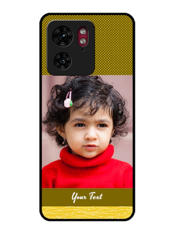 Custom Motorola Edge 40 Custom Glass Phone Case - Simple Green Color Design