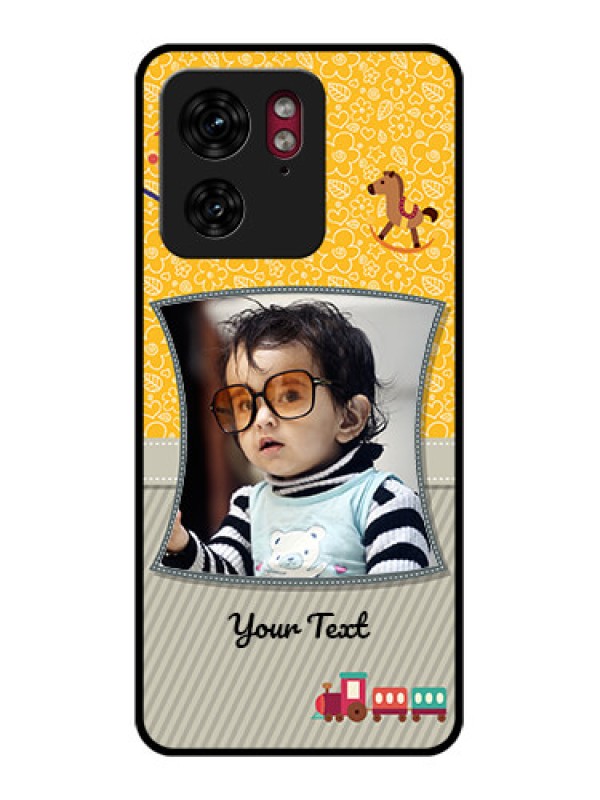 Custom Motorola Edge 40 Custom Glass Phone Case - Baby Picture Upload Design