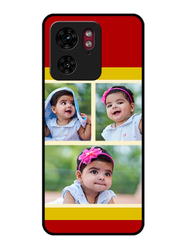 Custom Motorola Edge 40 Custom Glass Phone Case - Multiple Pic Upload Design