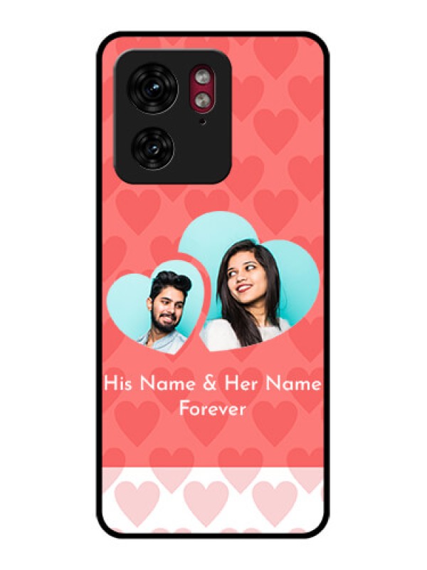 Custom Motorola Edge 40 Custom Glass Phone Case - Couple Pic Upload Design