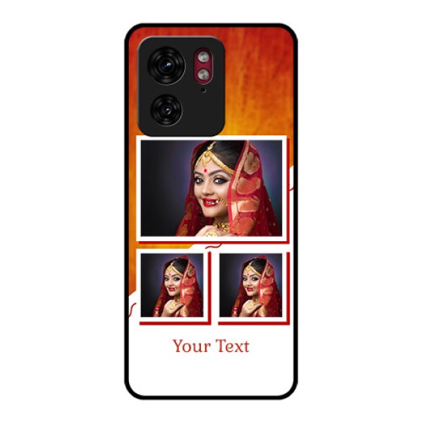 Motorola Edge 40 Custom Glass Phone Case - Wedding Memories Design