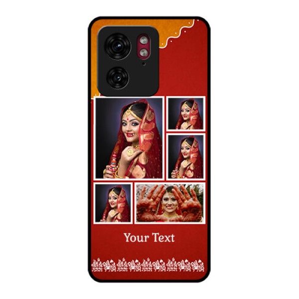 Motorola Edge 40 Custom Glass Phone Case - Wedding Pic Upload Design