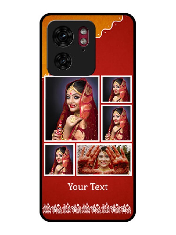 Custom Motorola Edge 40 Custom Glass Phone Case - Wedding Pic Upload Design