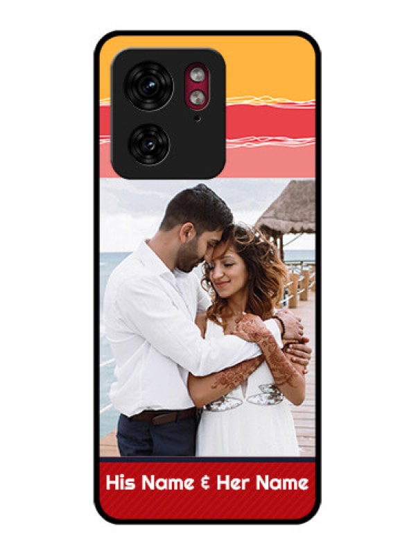 Custom Motorola Edge 40 Custom Glass Phone Case - Colorful Case Design