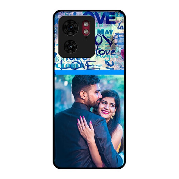 Motorola Edge 40 Custom Glass Phone Case - Colorful Love Design