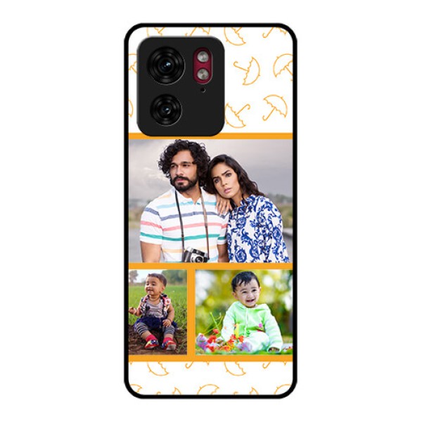Motorola Edge 40 Custom Glass Phone Case - Yellow Pattern Design Motorola Edge 40 Custom Glass Phone Case - Yellow Pattern Design