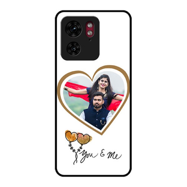 Motorola Edge 40 Custom Glass Phone Case - You & Me Design