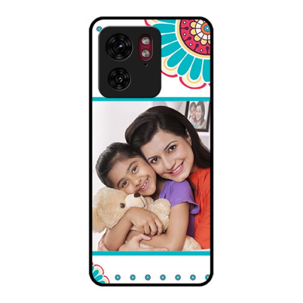 Motorola Edge 40 Custom Glass Phone Case - Flower Design