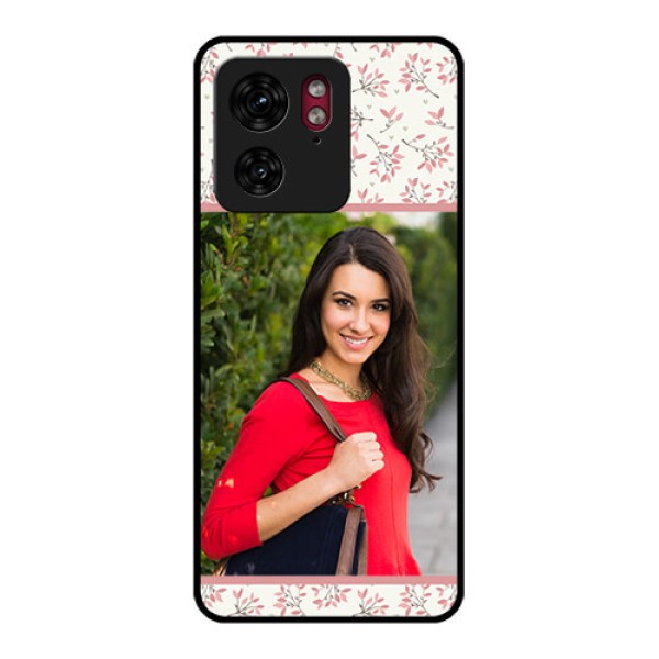 Motorola Edge 40 Custom Glass Phone Case - Stunning Floral Design