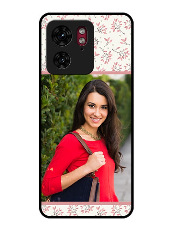 Custom Motorola Edge 40 Custom Glass Phone Case - Stunning Floral Design