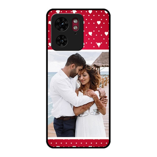 Motorola Edge 40 Custom Glass Phone Case - Hearts Mobile Case Design Motorola Edge 40 Custom Glass Phone Case - Hearts Mobile Case Design