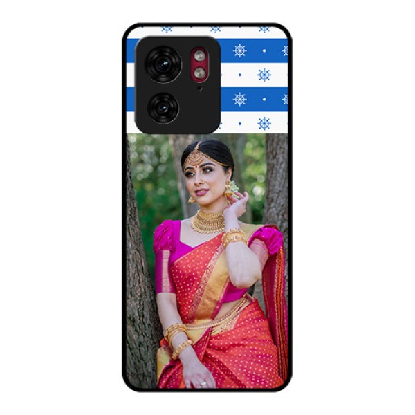 Motorola Edge 40 Custom Glass Phone Case - Snow Pattern Design