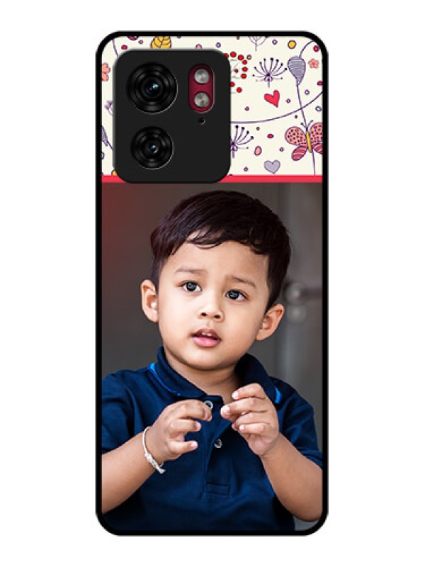 Custom Motorola Edge 40 Custom Glass Phone Case - Premium Floral Design