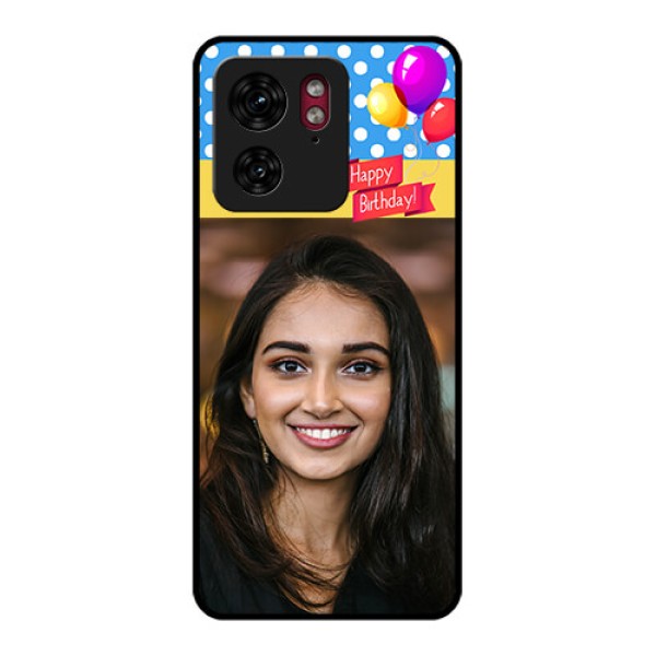 Motorola Edge 40 Custom Glass Phone Case - Happy Birthday Design