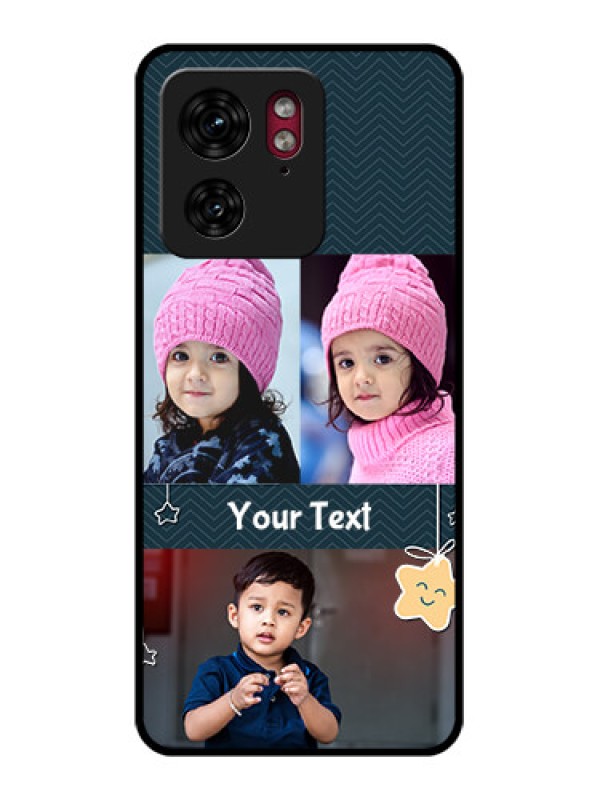 Custom Motorola Edge 40 Custom Glass Phone Case - Hanging Stars Design