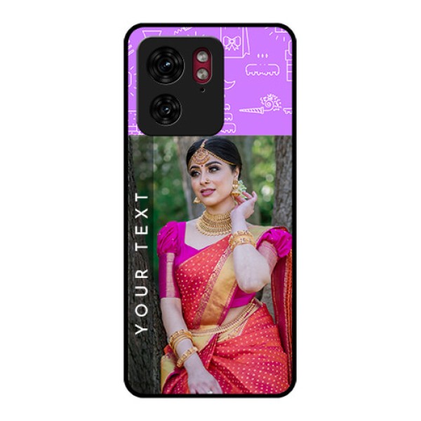 Motorola Edge 40 Custom Glass Phone Case - Birthday Icons Design