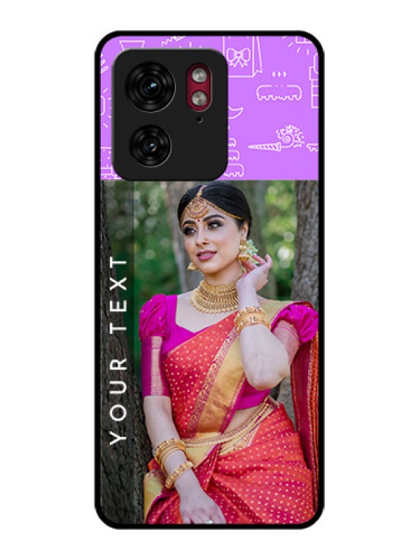 Custom Motorola Edge 40 Custom Glass Phone Case - Birthday Icons Design