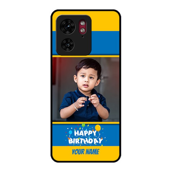 Motorola Edge 40 Custom Glass Phone Case - Birthday Wishes Design