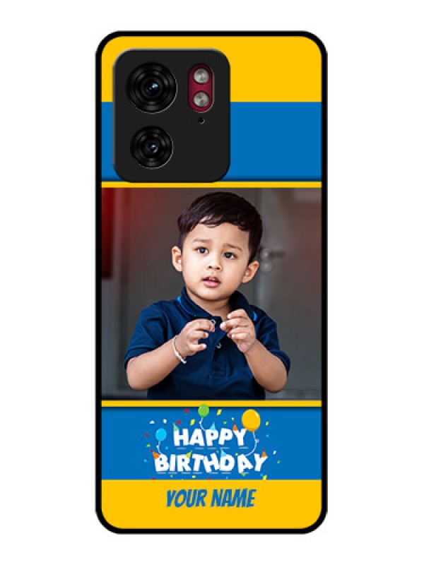 Custom Motorola Edge 40 Custom Glass Phone Case - Birthday Wishes Design