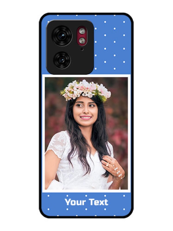 Custom Motorola Edge 40 Custom Glass Phone Case - Polka Dots Design