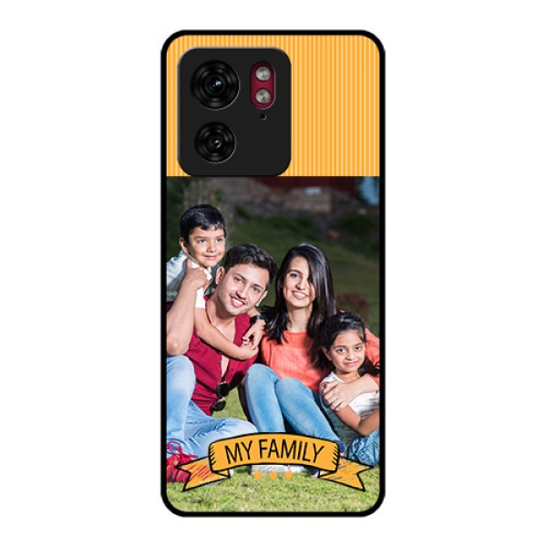 Motorola Edge 40 Custom Glass Phone Case - My Family Design