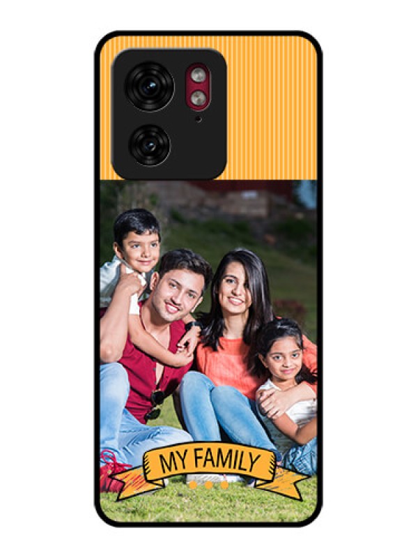 Custom Motorola Edge 40 Custom Glass Phone Case - My Family Design