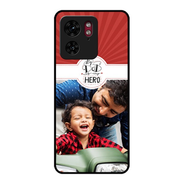 Motorola Edge 40 Custom Glass Phone Case - My Dad Hero Design