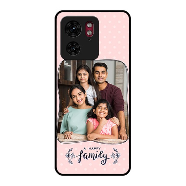 Motorola Edge 40 Custom Glass Phone Case - Family With Dots Design Motorola Edge 40 Custom Glass Phone Case - Family With Dots Design