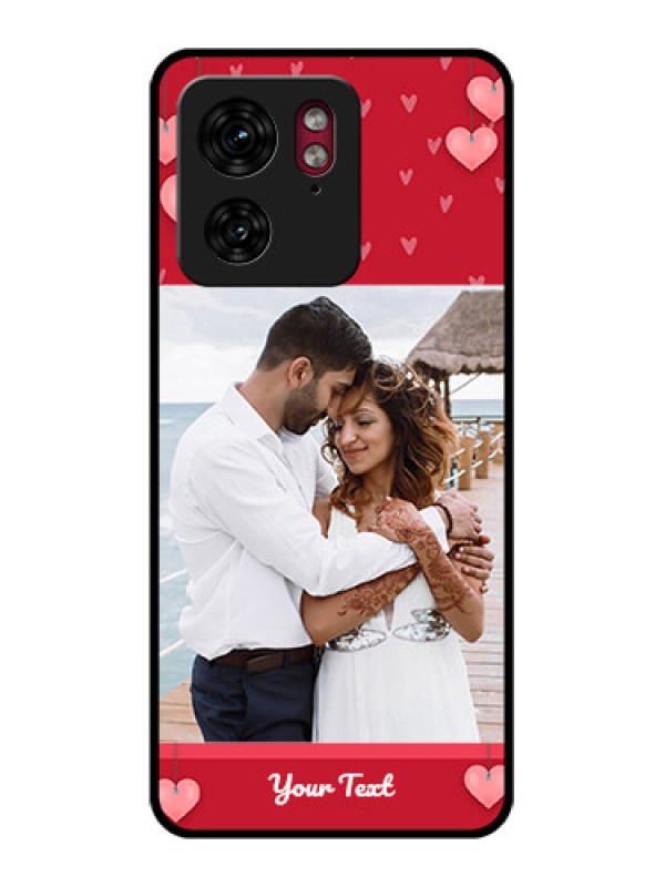 Custom Motorola Edge 40 Custom Glass Phone Case - Valentines Day Design