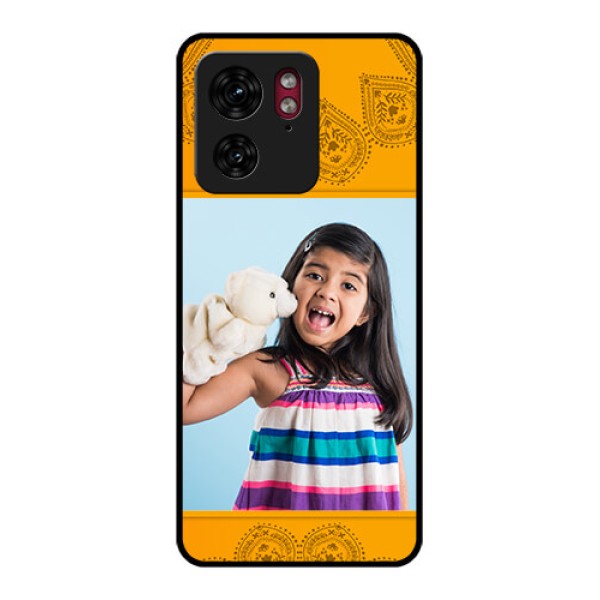 Motorola Edge 40 Custom Glass Phone Case - Photo Wedding Design