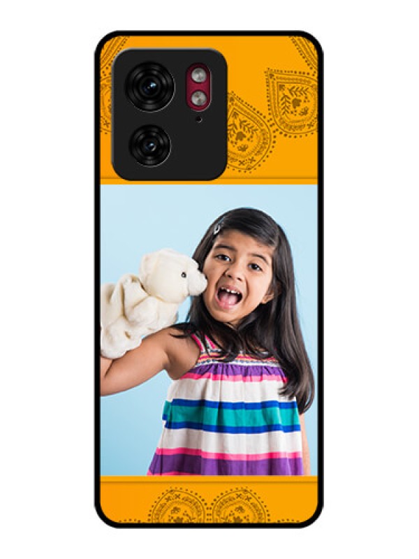 Custom Motorola Edge 40 Custom Glass Phone Case - Photo Wedding Design