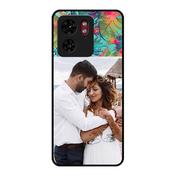 Motorola Edge 40 Custom Glass Phone Case - Watercolor Floral Design Motorola Edge 40 Custom Glass Phone Case - Watercolor Floral Design