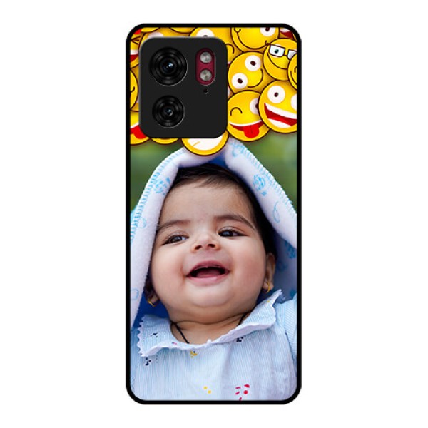 Motorola Edge 40 Custom Glass Phone Case - With Smiley Emoji Design Motorola Edge 40 Custom Glass Phone Case - With Smiley Emoji Design