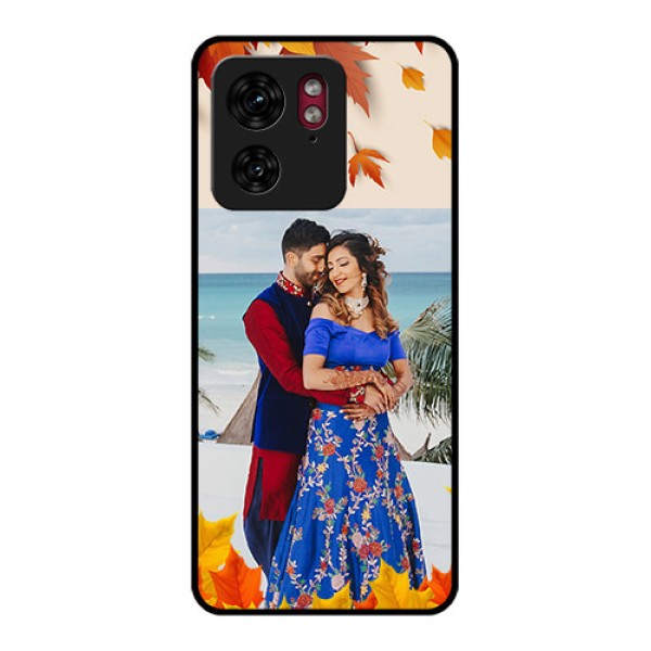 Motorola Edge 40 Custom Glass Phone Case - Autumn Maple Leaves Design Motorola Edge 40 Custom Glass Phone Case - Autumn Maple Leaves Design