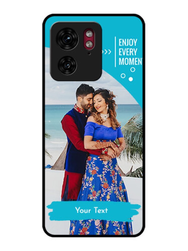 Custom Motorola Edge 40 Custom Glass Phone Case - Happy Moment Design