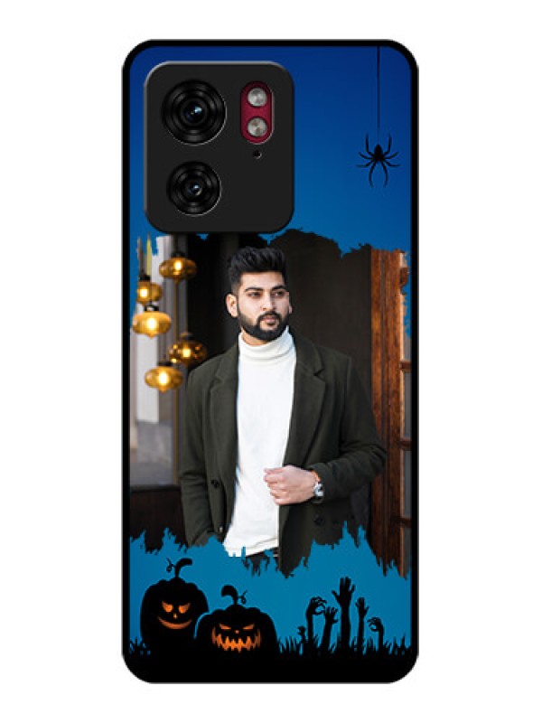 Custom Motorola Edge 40 Custom Glass Phone Case - With Pro Halloween Design