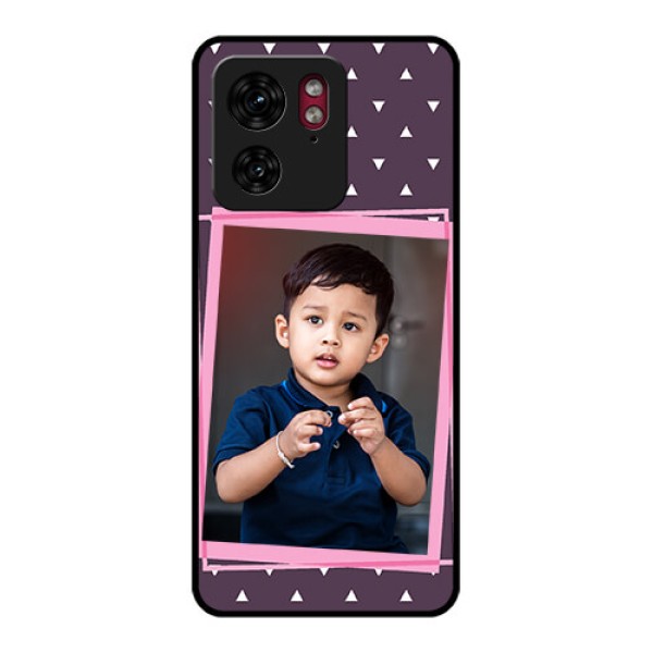 Motorola Edge 40 Custom Glass Phone Case - Triangle Pattern Dotted Design Motorola Edge 40 Custom Glass Phone Case - Triangle Pattern Dotted Design