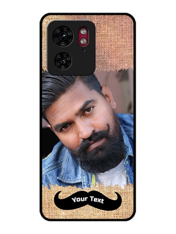 Custom Motorola Edge 40 Custom Glass Phone Case - With Texture Design