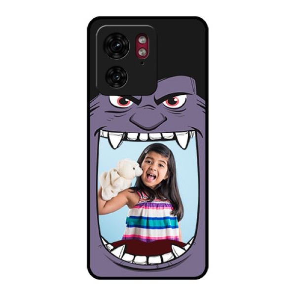 Motorola Edge 40 Custom Glass Phone Case - Angry Monster Design