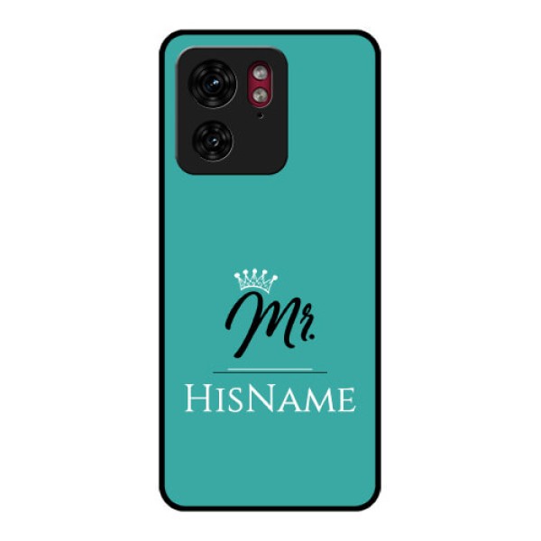 Motorola Edge 40 Custom Glass Phone Case - Mr With Name Design