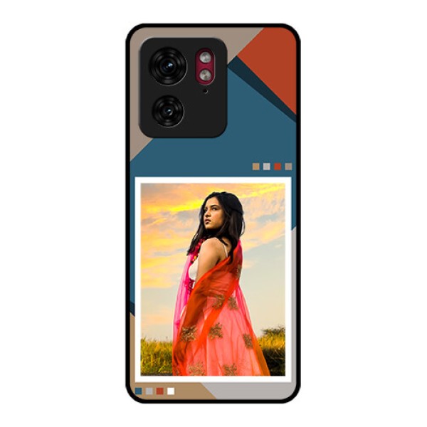 Motorola Edge 40 Custom Glass Phone Case - Retro Color Pallet Design Motorola Edge 40 Custom Glass Phone Case - Retro Color Pallet Design