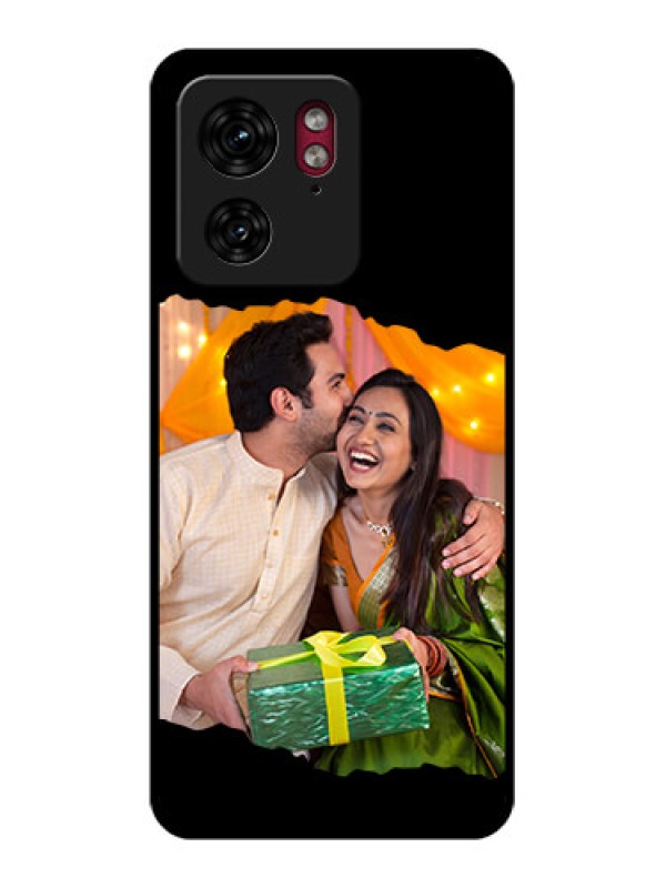 Custom Motorola Edge 40 Custom Glass Phone Case - Tear - Off Design