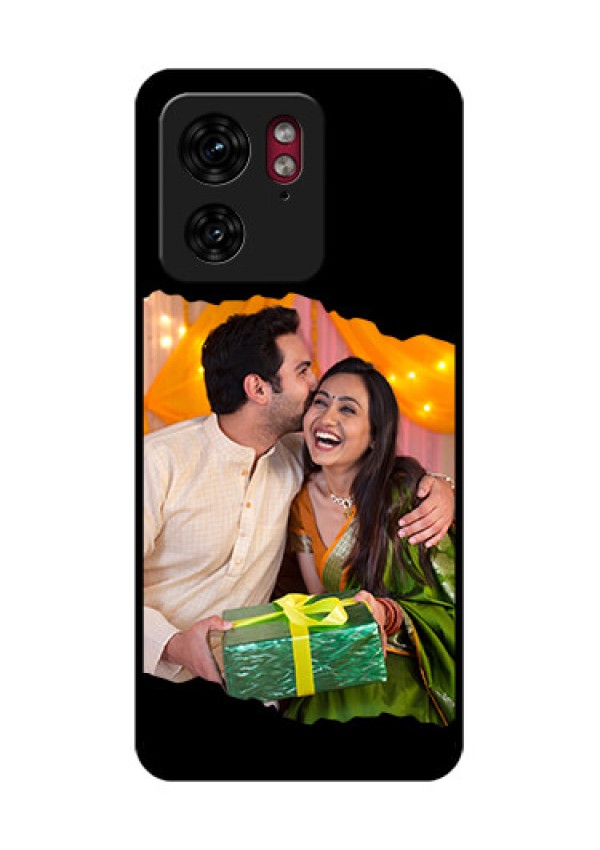 Motorola Edge 40 Custom Glass Phone Case - Tear - Off Design