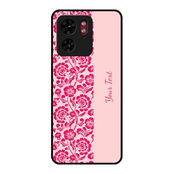 Motorola Edge 40 Custom Glass Phone Case - Attractive Floral Pattern Design Motorola Edge 40 Custom Glass Phone Case - Attractive Floral Pattern Design