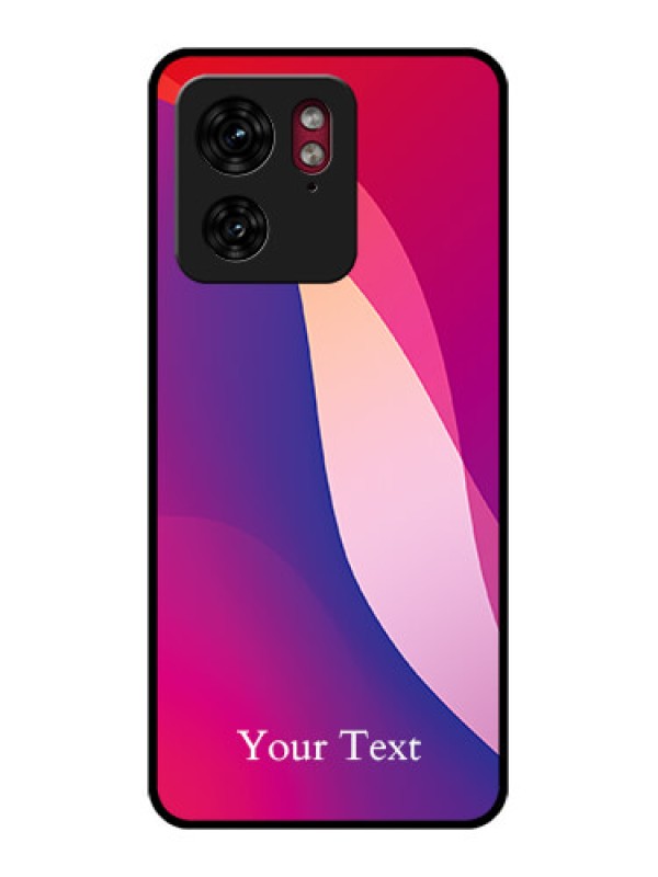 Custom Motorola Edge 40 Custom Glass Phone Case - Digital Abstract Overlap Design