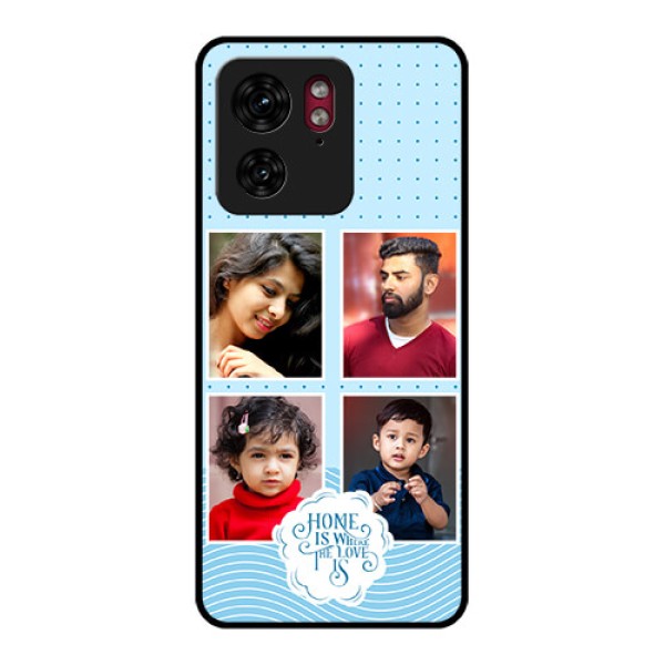 Motorola Edge 40 Custom Glass Phone Case - Cute Love Quote With 4 Pic Upload Design Motorola Edge 40 Custom Glass Phone Case - Cute Love Quote With 4 Pic Upload Design